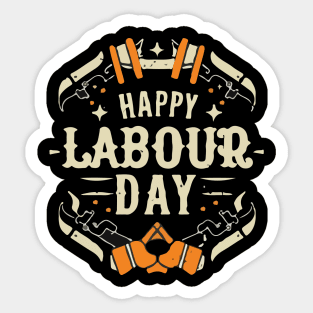 Happy Labour Day, International Labour Day T-shirt. Sticker